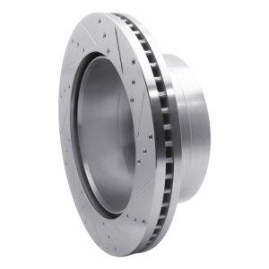 Ford F-250 Brake Rotor (1) - Rear Left - R1 Concepts - Drilled & Slotted - Silver - `11-`22